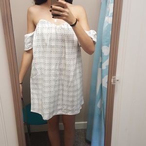 Francesca's Plaid Strapless Dress
